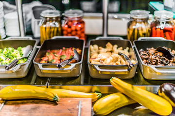Food sold in a shopping mall food court in Singapore