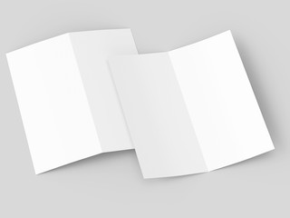 Leaflet folded to DL format - mock up