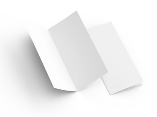 Leaflet folded to DL format - mock up