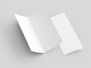 Leaflet folded to DL format - mock up