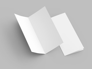 Leaflet folded to DL format - mock up