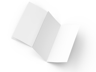 Leaflet folded to DL format - mock up