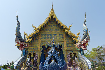 Fototapeta na wymiar Wat Rong Seur Ten (Blue Temple), Chiang Rai, Thailand, Asia