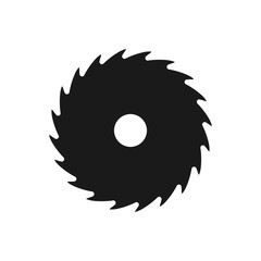 saw blade icon in trendy flat style