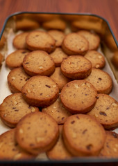 
Metal box with homemade butter cookies.