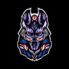 Anubis warrior head vector illustration