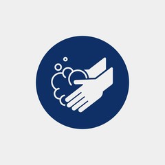 Hand wash flat vector icon. Clean hands flat vector icon	