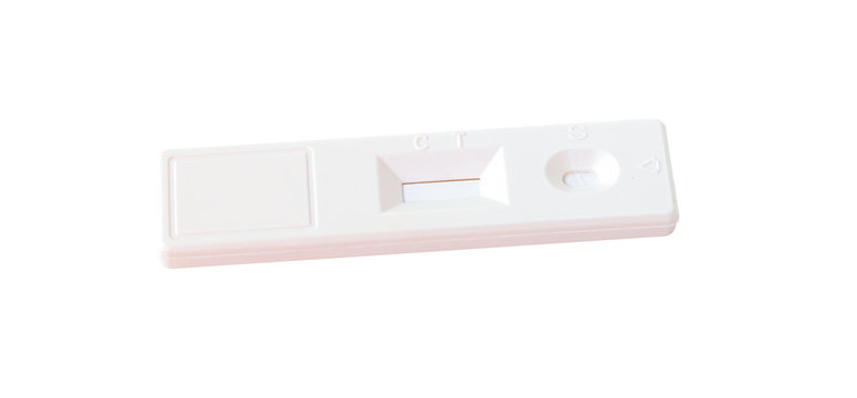 rapid test kit isolated on a white background.