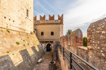 An Old Castle Castello Scaligero in the centre of old town of Malcesine, Italy.