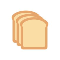 Bread icon vector illustration isolated on white