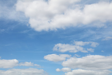 White clouds in blue sky