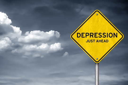 Depression just ahead - roadsign information