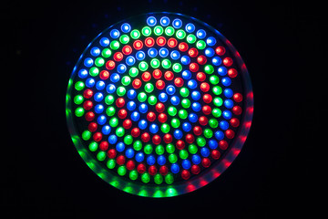 Led spotlight rgb lights for discos and shows.