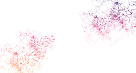 Abstract floral colored plexus light background wallpaper
