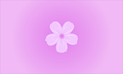 Vector illustration of pink decorative flower on pink background.