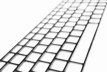 blank keyboard, laptop, technology, background keyboard, black and white background, workspace, work, computer, buttons, realistic keyboard, real keyboard