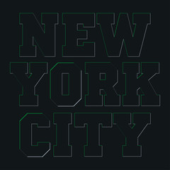 New York typography, t-shirt NY, design graphic, printing man NYC