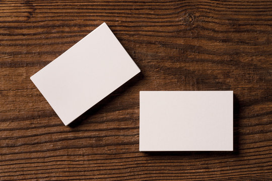 business card mockup on old wood highlighting carpentry craft