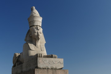 Fototapeta na wymiar Saint Petersburg Sphinx on the Neva embankment