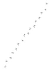 Vector hand drawn sketch ants path line isolated on white background