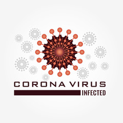 Corona virus header and logo for public services and precaution