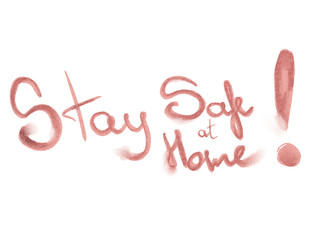 Motivation watercolor illustration on COVID 19 theme