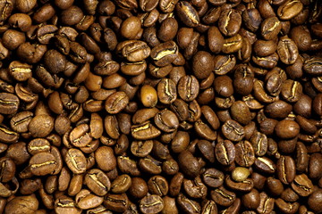 Roasted coffee beans background