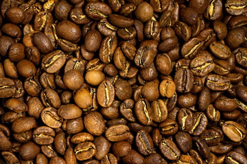 Roasted coffee beans background