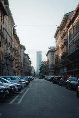 street in the city of milano