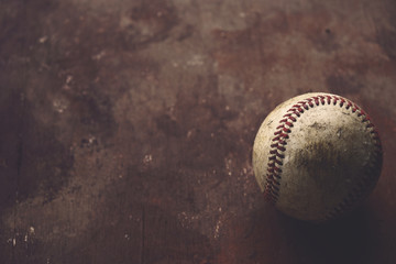 old baseball on old grunge background