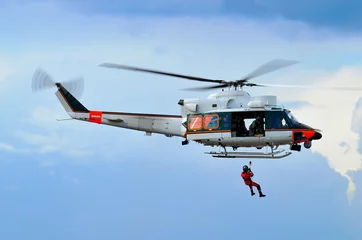 Selbstklebende Fototapeten Rescue helicopter  © citikka