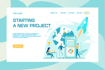 Illustration Inscription Starting a New Project.