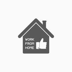 work from home icon, work at home vector