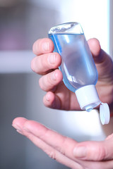 Prevention at home. Hand sanitizing gel. An alcohol base that kills viruses and bacteria.