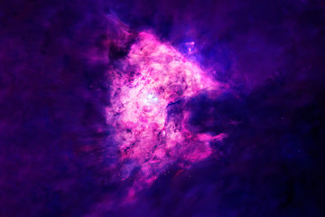 Obraz na płótnie Canvas Purple galaxy in deep space. Elements of this image were furnished by NASA.