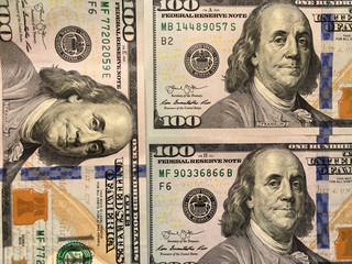 us dollars large bills background for design
