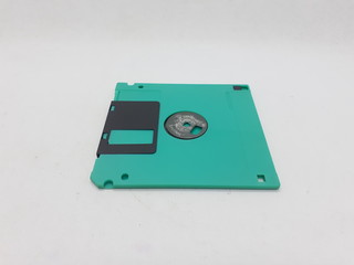 Vintage Photo Realistic Small Electronic Magnetic Floppy Disk for Old Computer Data Storage in...