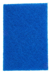 fiber scraper blue top close up isolated on white background