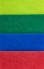 fiber scraper red blue green yellow close up background