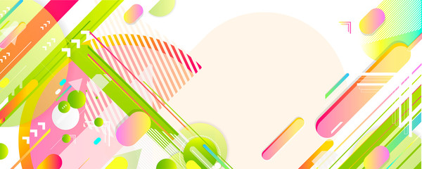 Art trend summer backgrounds colorful 3d holiday vector Illustration graphic design poster flyer leaflet party