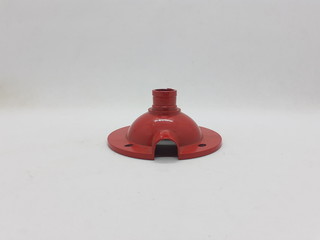 Fototapeta premium Modern Classic Elegant Bright Red Colorful Electric Spot Lamp Components for Home Interiors Lighting Accessories in White isolated background