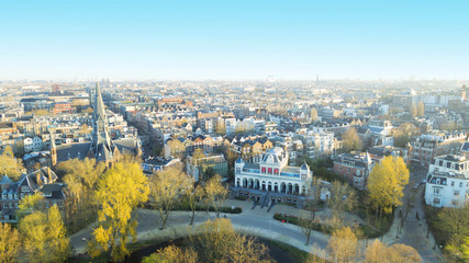 Obraz premium Aerial view the Vondelparkpaviljoen in