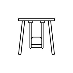 swing line illustration icon on white background