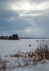 Winter fishing on the ice