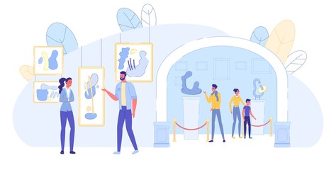 Modern Abstract Art Exhibit Collection at Museum