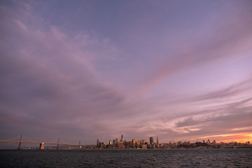 Fototapeta premium San Francisco, California skyline at sunset