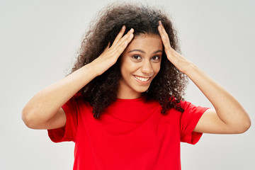 young woman with headache