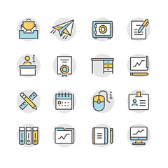 Business Office vector Icon Set
