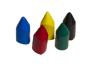 
Color pencils on a white background