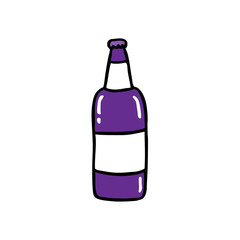 beer doodle icon, vector illustration